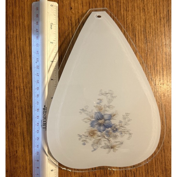 GLASS SHADE Panel ONLY  For Vintage Touch‎ Lamp, 3 Way Brass 6-Panel - Floral - Picture 5 of 10